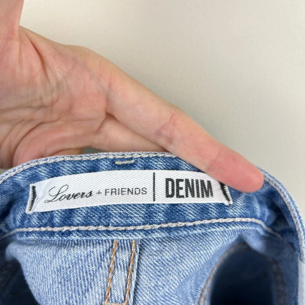 Lovers + Friends Denim Light Westerly Wash Jack High Rise Shorts